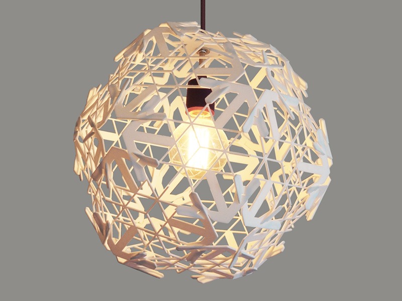 Arrow in frosted white acrylate