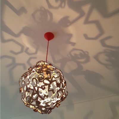 Hanglamp Monkey in eiken fineer