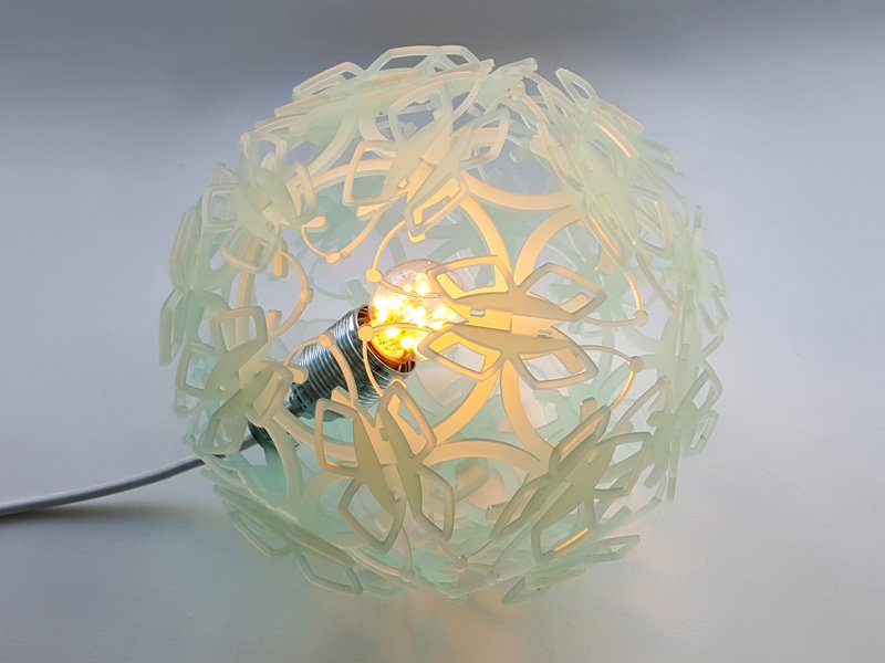 Butterfly in acrylate frosted translucent with colour: water