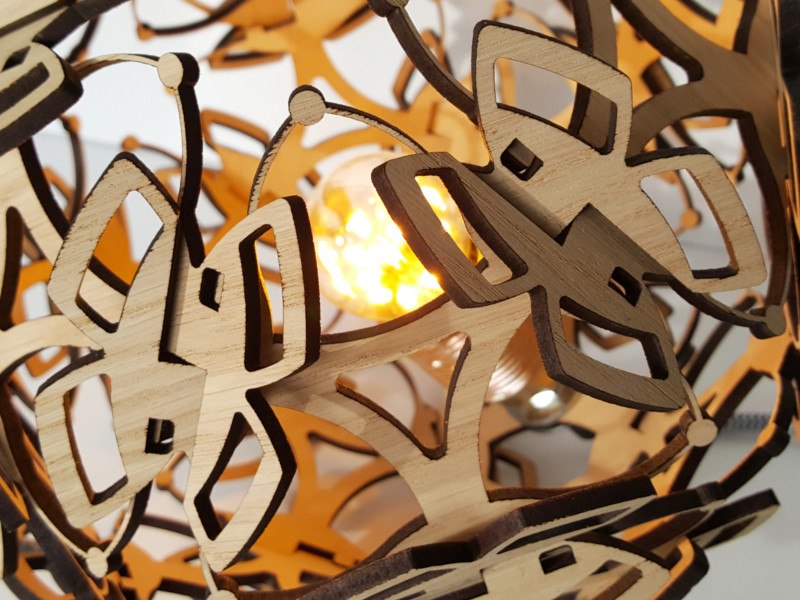 Detail of Butterfly in wood: oak